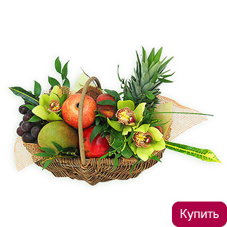 Корзина с экзотическими фруктами