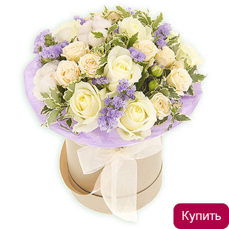 цветы в шляпной коробке в Красноярске